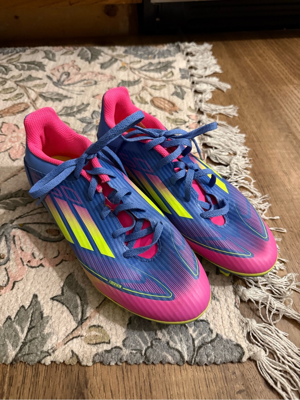 adidas Pink and Yellow Athletic cleats